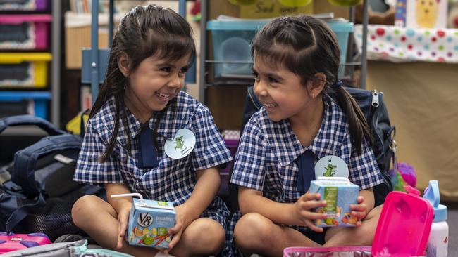 Mastering the lunch boxes. Picture: Monique Harmer