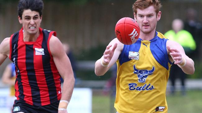 Key Bulls defender Ryan Morrison has enjoyed a strong start to 2021. Picture: Hamish Blair