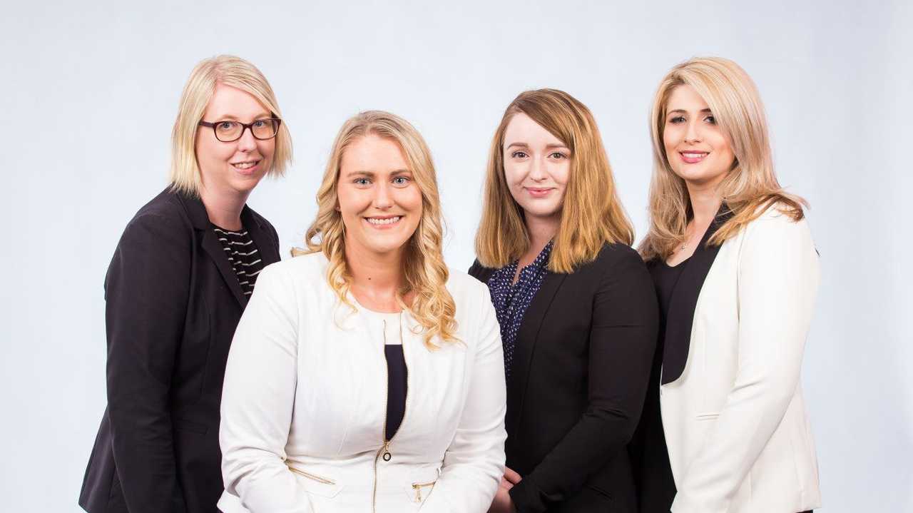 HIGH ACHIEVERS: The Downs and South Western District Law Association leadership team are (from left) Naomi Cox, Sarah-Jane MacDonald, Amie Amish-Wills and Georgia Stafford.. Picture: Contributed