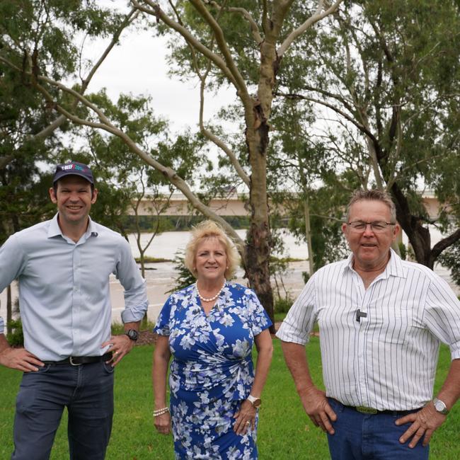 The LNP’s ‘Central Queensland team’, with Senator Matt Canavan, Capricornia MP Michelle Landry and Flynn MP Colin Boyce. Picture: Supplied