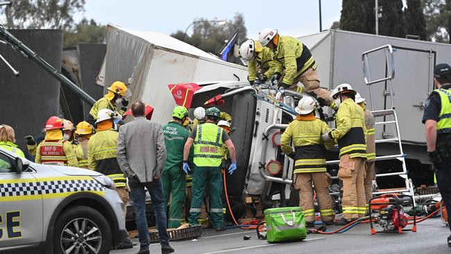 Major accident at the freeway near the Toll Gate. Picture: Keryn Stevens