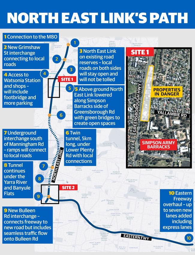 North East Link Corridor A Map North East Link Corridor A Selected By State Government | Herald Sun