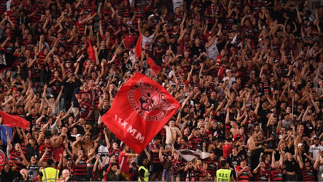 A visit from Arsenal should show the best of the Wanderers fans. (AAP Image/Dean Lewins)
