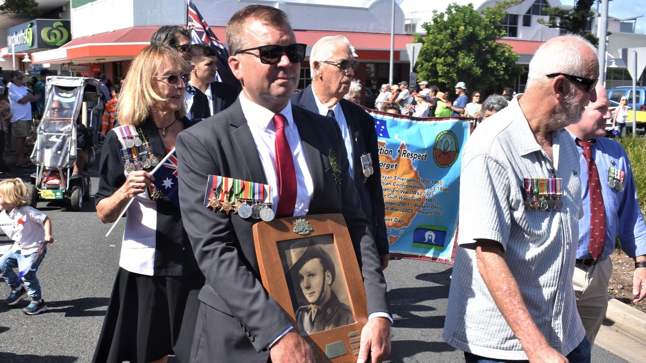 Marching in the in the Ballina Anzac Day March 2022 is the memory of those who fought. Picture: Tessa Flemming