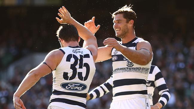 Huge day for Tom Hawkins. Photo by Robert Cianflone/Getty Images