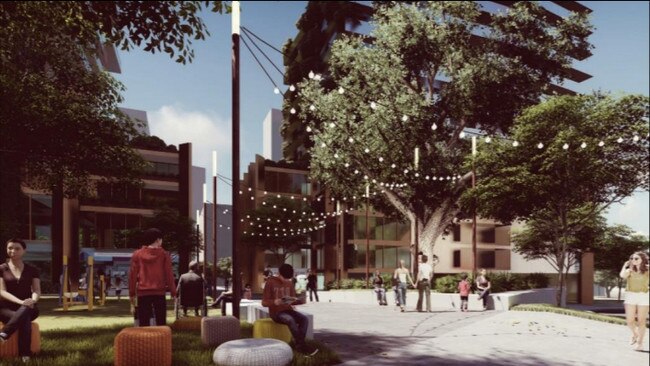 Plans for a public plaza.