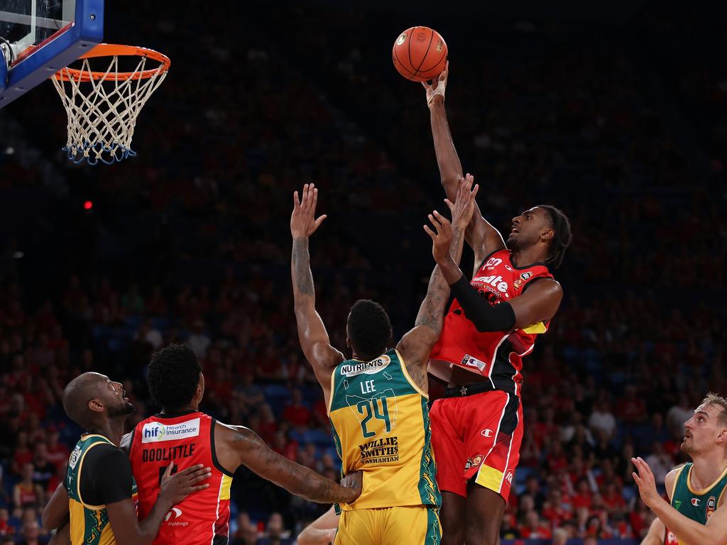 NBL Next Star Alex Sarr is a projected lottery pick in the upcoming NBL Draft. Picture: Getty Images