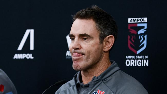 ADELAIDE, AUSTRALIA - MAY 30: Brad Fittler coach of NSW during a State of Origin media opportunity at Rundle Mall on May 30, 2023 in Adelaide, Australia. (Photo by Mark Brake/Getty Images)