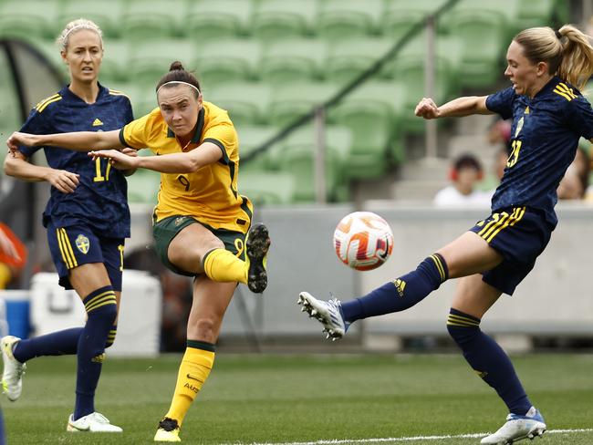 The Matildas finished the year strongly with wins over Sweden and Denmark. Picture: Darrian Traynor/Getty Images