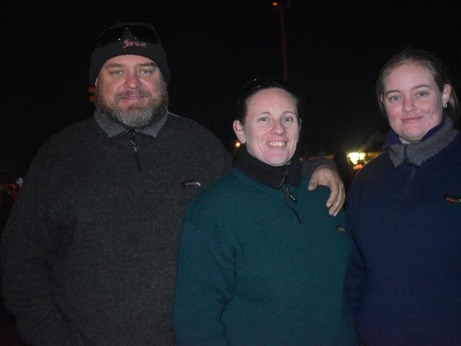 Darren Cowell, Suzan O'Dea, and Britt Cowell at the 2021 Killarney Bonfire Night.