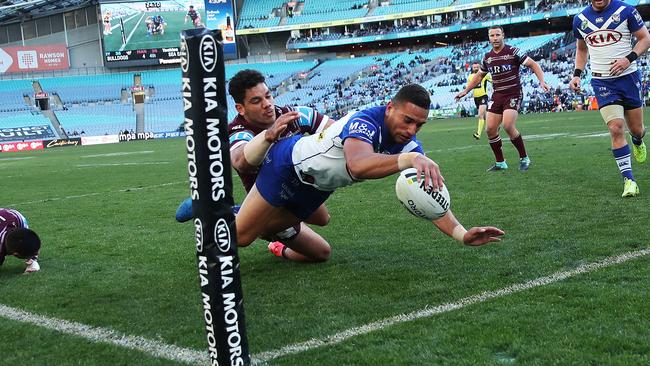 Marcelo Montoya and the Bulldogs had a day out at ANZ Stadium. Picture. Phil Hillyard