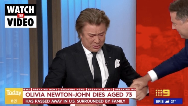 Richard Wilkins breaks down over Olivia Newton-John (The Today Show)