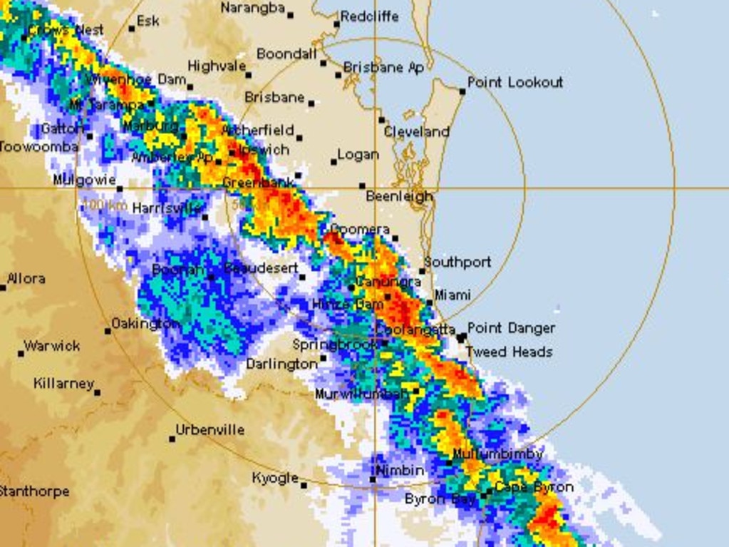 Severe Thunderstorm Warning for Southeast Queensland.