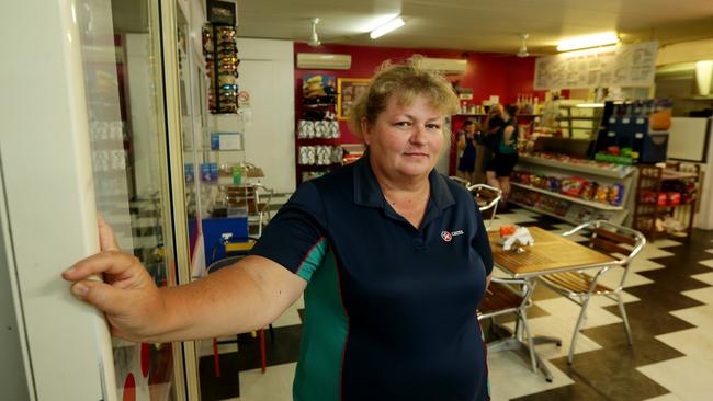 Mitchell Service Station owner Beverley Page. Picture: Mark Calleja