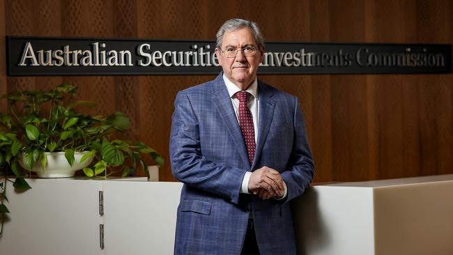 ASIC chairman Joe Longo says the regulator ‘is very much committed to law enforcement’. Picture: NCA NewsWire / Ian Currie