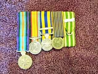 FOUND: These medals were found at The Dawn, before Anzac Day. Picture: Contributed