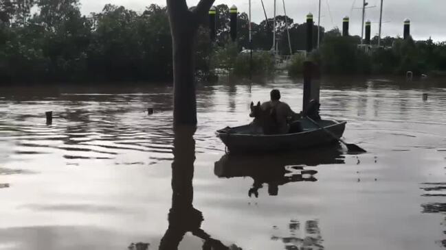 Man in tinny on Mary River