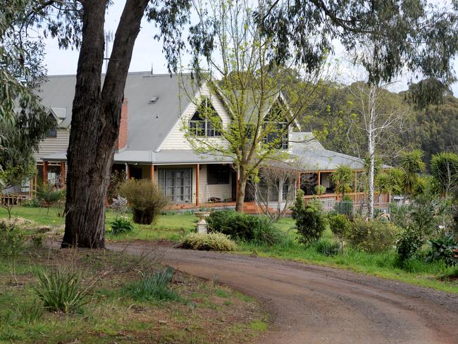 The Tromp family home in rural Silvan. Picture: Andrew Henshaw