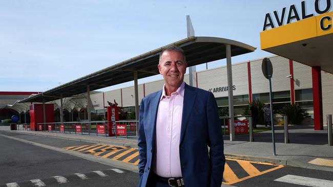 Avalon CEO Tony Brun at the airport. Picture: Alan Barber