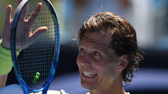 Tomas Berdych is a dangerman for Roger Federer. Picture: AFP