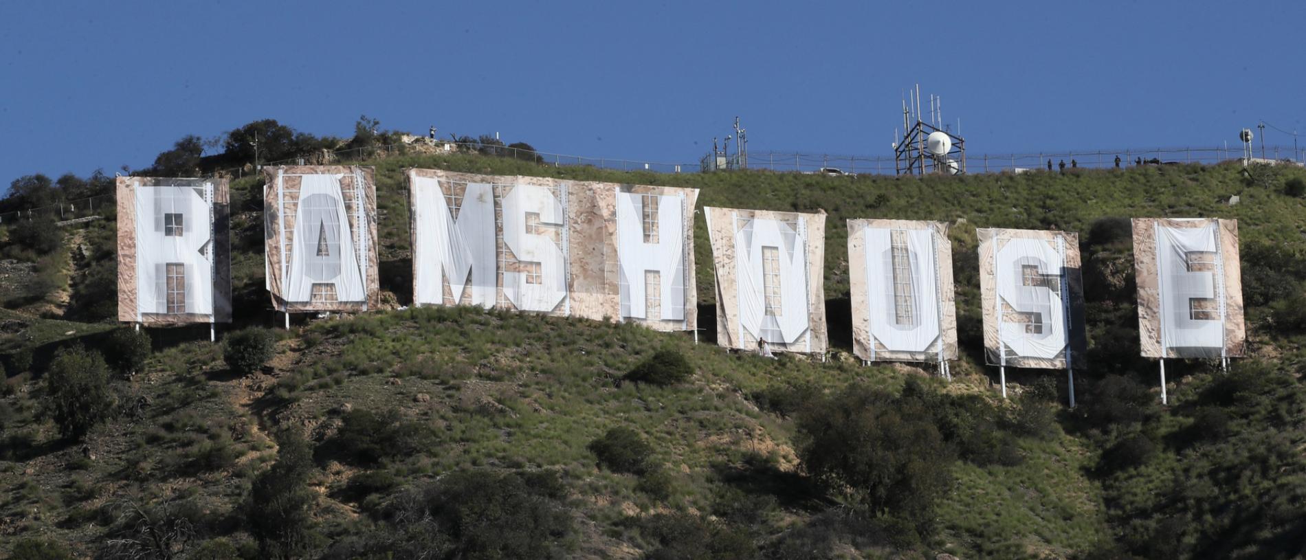 Rams House' sign to temporarily replace Hollywood sign