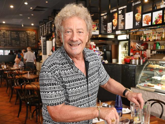 Ronald Anderson from Caffe Buongiorno on The Parade at Norwood, to discuss the issues people care about in the electorate of Dunstan. At Norwood 7 March 2018. (AAP Image/Dean Martin)