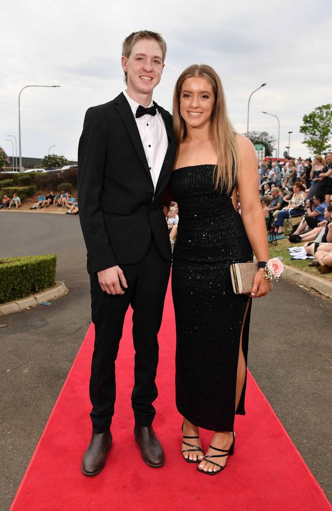 Brayden Allen and Niamh Jibson at Highfields State Secondary College. Picture: Patrick Woods.