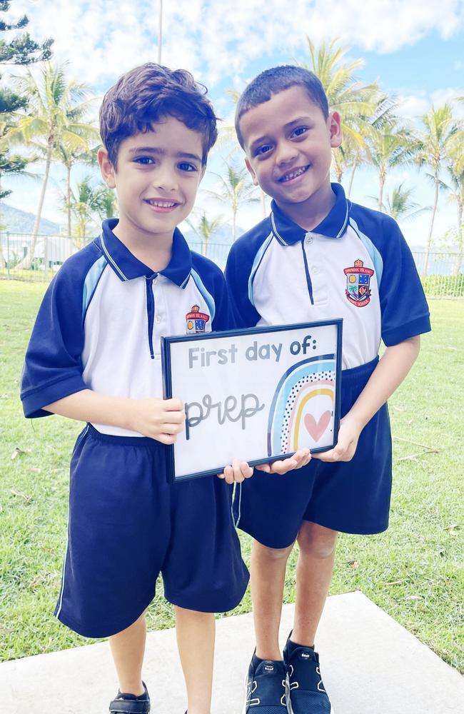 Hayman Island State School 2022 Preppies Antonis Kyriacou and Grayson Kake.Picture: Contributed MKY2022PREP