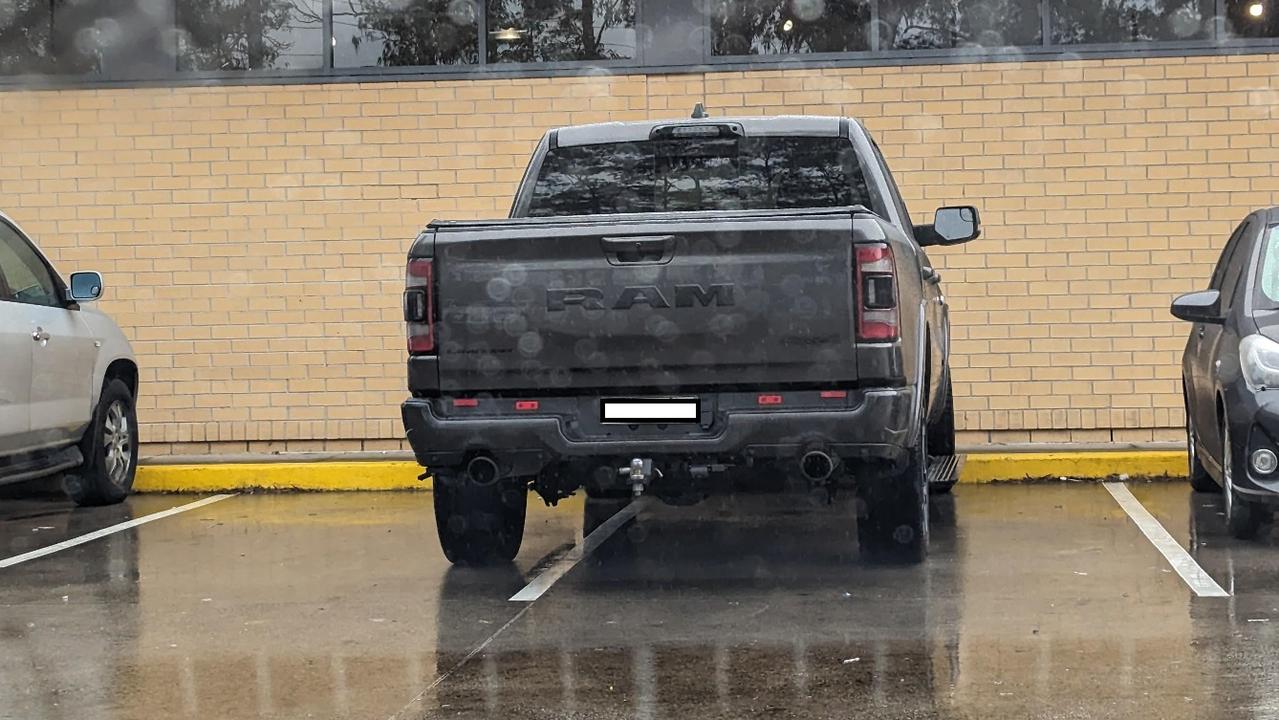 The massive trucks cause parking mayhem. Picture: Reddit