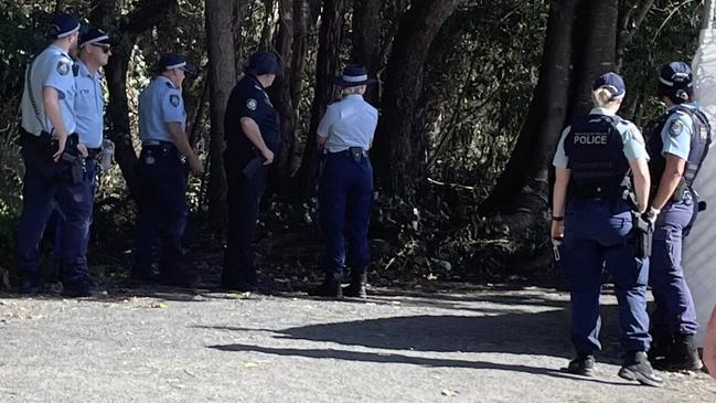 Officers patrolling a Bluesfest entrance.