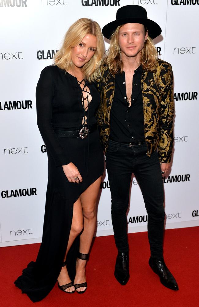 Picking up the award for Best Solo Artist Ellie Goulding and partner Dougie Poynter attend the 2015 Glamour Women Of The Year Awards in London. Picture: Getty