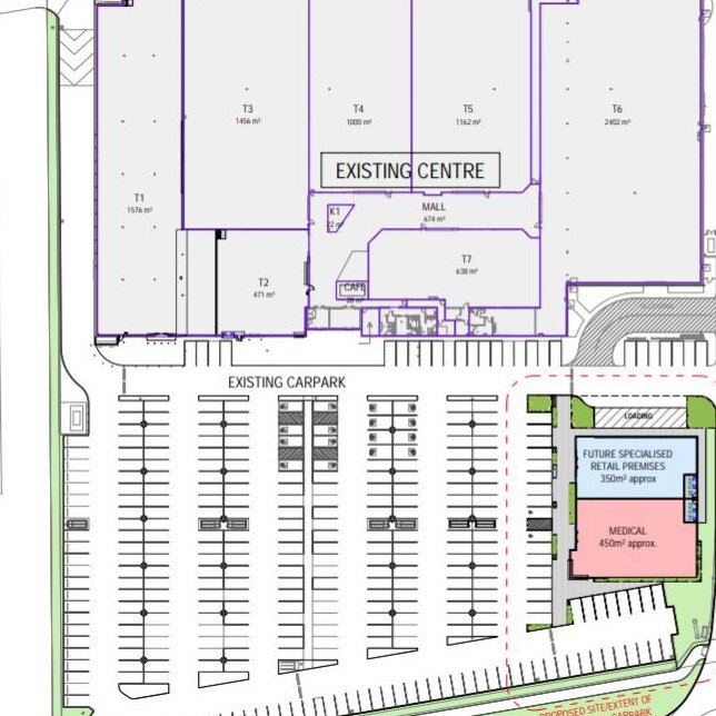 How the proposed medical centre will fit into the current space. CREDIT: The Buchan Group Australia Pty Ltd