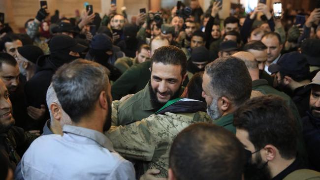 HTS leader Abu Mohammed al-Jolani before his address at the capital's landmark Umayyad Mosque on December 8. Picture: Aref Tammawi/AFP