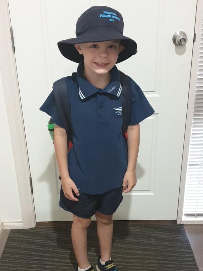 Cooper on his first day of Grade 2.