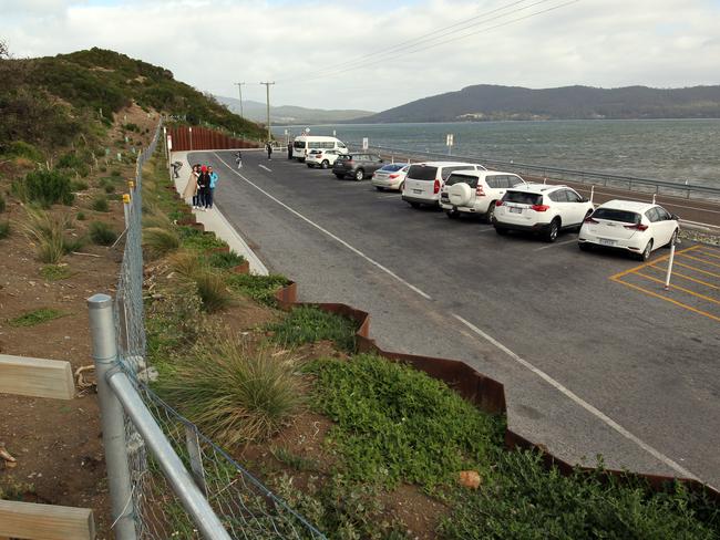 The upgraded carpark at The Neck on Bruny Island.