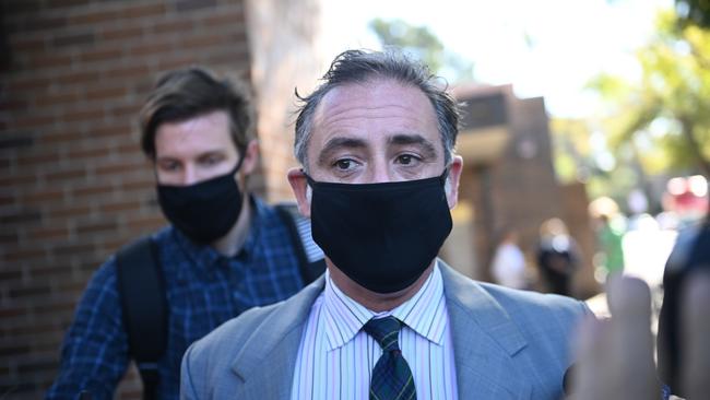 Former Channel 7 host Andrew O'Keefe leaves Waverley court. at earlier hearing. Picture: NCA NewsWire / Jeremy Piper