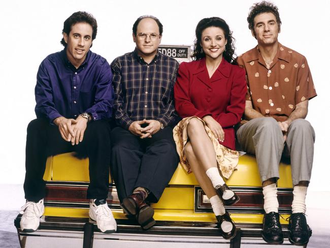 Jerry Seinfeld, Jason Alexander, Julia Louis-Dreyfus and Michael Richards of Seinfeld. Picture: Sony