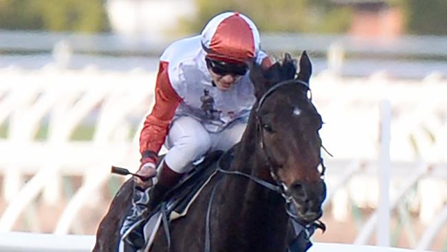 Jockey Taylor Marshall rides Nozomi to victory at Flemington in August. Photo: AAP