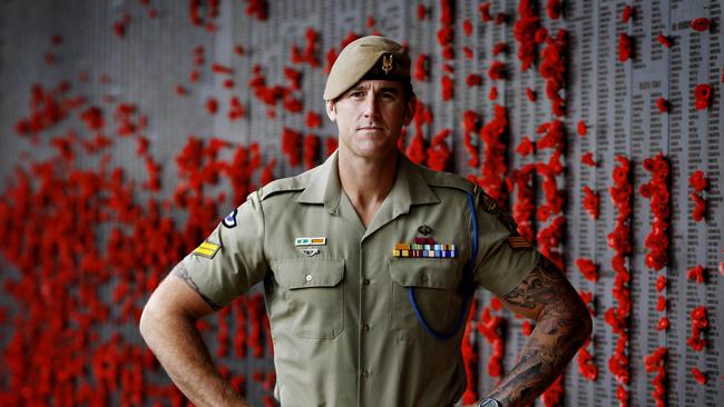 Ben Roberts-Smith at the Australian War Memorial in Canberra. Picture: Ray Strange