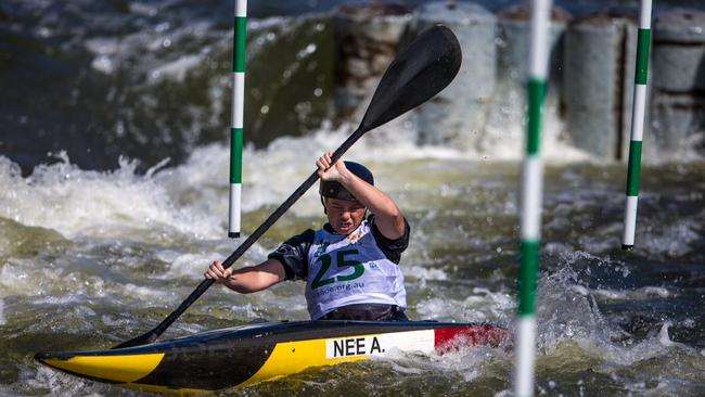 Jessica Fox in action IN THE 2016 Oceania Open Canoe Slalom ahead of the Rio Olympics. Please credit Pic: Owen Hammond / APEC Sport Media.