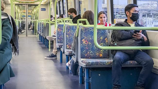 Mask compliance on trains and trams will be a focus of a two-week blitz.