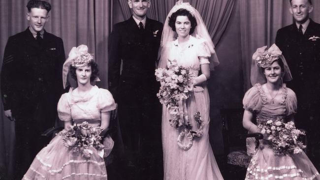 Robert and Winnifred Stehbens at their wedding in 1945.