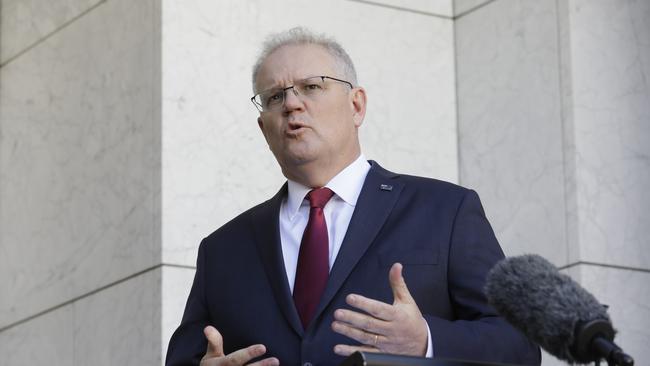 Prime Minister Scott Morrison says border closures had the potential to cause “economic ruin”. Picture: Sean Davey.