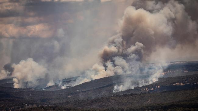 A string of dangerous weather and early bushfires in Australia’s southeast has raised fears for another devastating bushfire season. Picture: NCA NewsWire / Tony McDonough