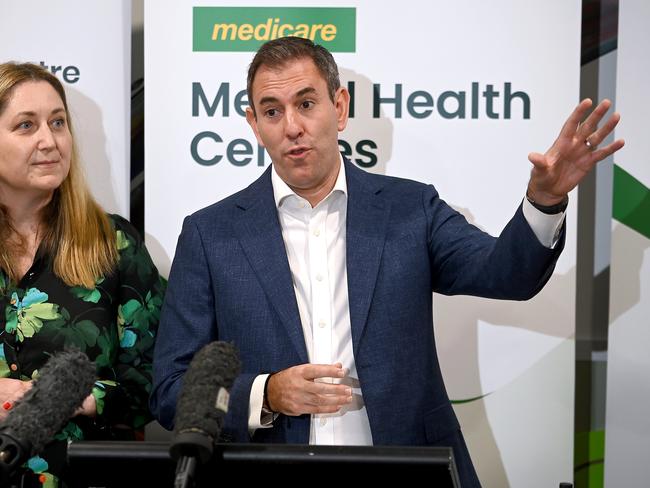 BRISBANE, AUSTRALIA - NewsWire Photos DECEMBER 5, 2024: Treasurer Jim ChalmersTreasurer Jim Chalmers and Assistant Minister for Mental Health and Suicide Prevention Emma McBride officially open the Logan Medicare Mental Health CentrePicture: NewsWire / John Gass