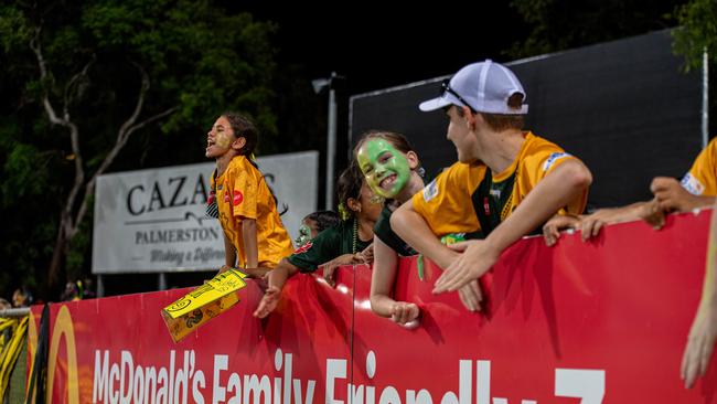 St Mary's fans in the 2023-24 NTFL Men's Grand Final between Nightcliff and St Mary's. Picture: Pema Tamang Pakhrin