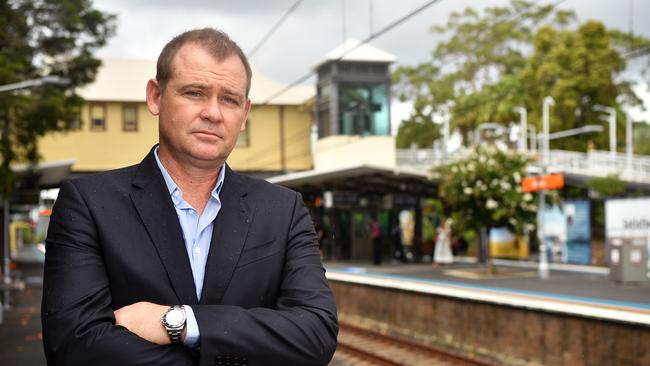 Ku-ring-gai councillor Martin Smith pictured at Gordon Railway Station.