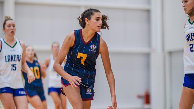 St Michael's College player Coco Hodges during the Basketball Australia Schools Championships. Picture: Taylor Earnshaw