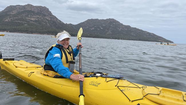 Cast members during filming for Adventure All Stars at Coles Bay. Picture: Supplied.