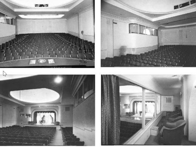 Historic images of the inside of the 2UW Radio Beautiful studio, at the old Globe Theatre on George St.